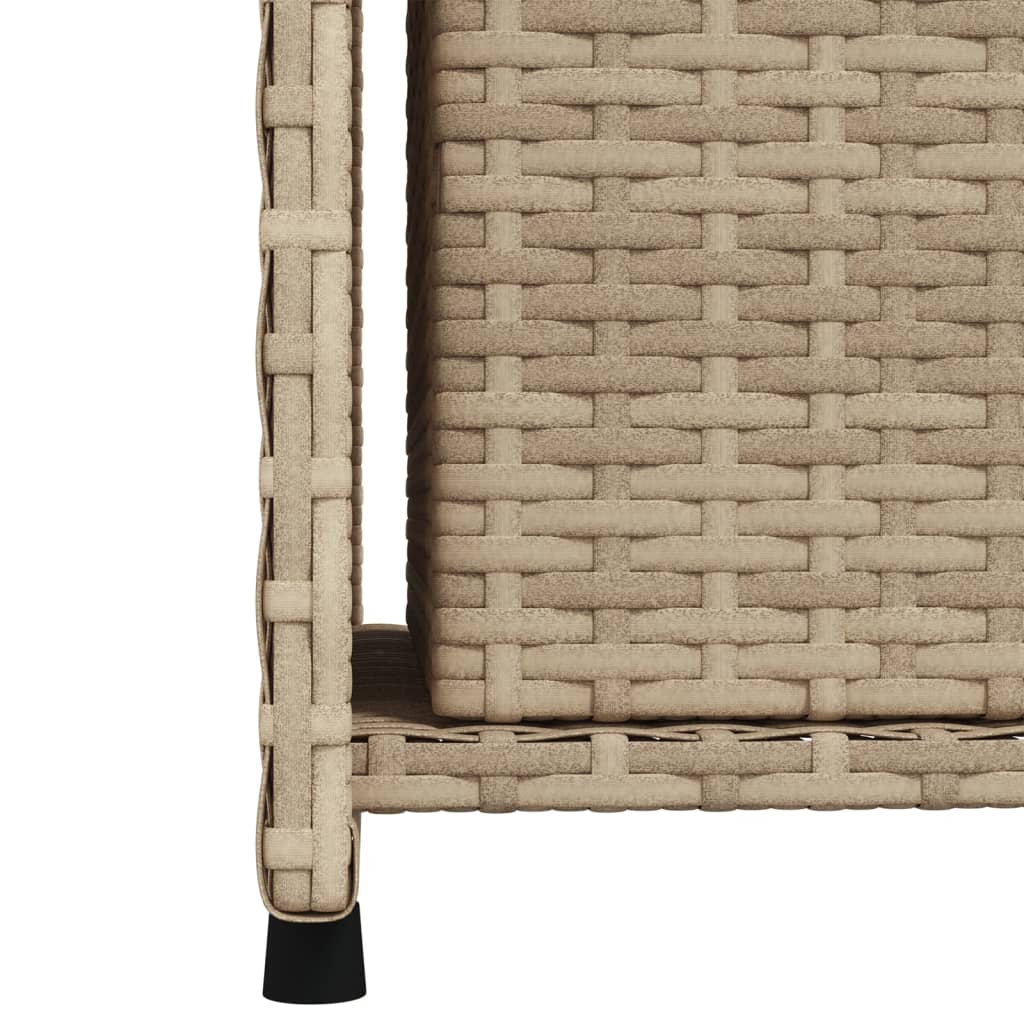 Garden Storage Cabinet Beige 50x55x115 cm Poly Rattan