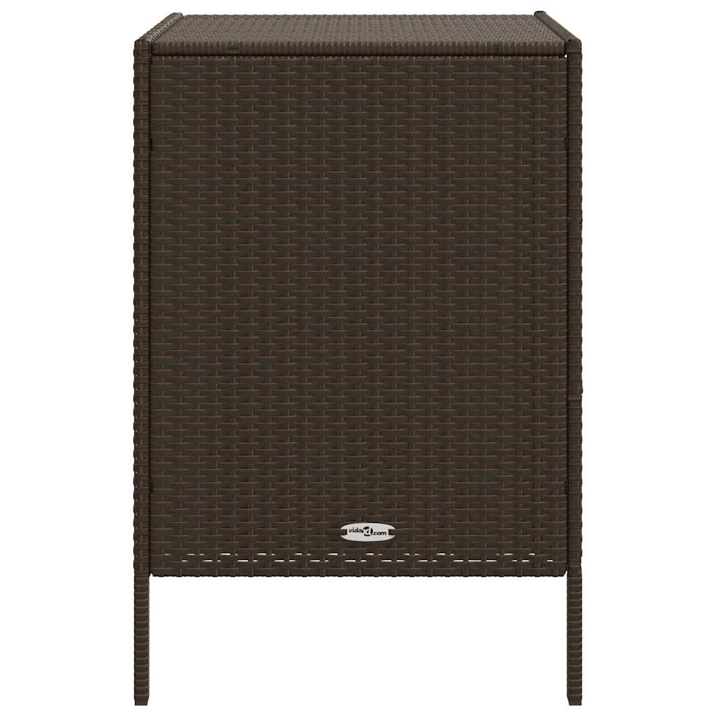 Garden Storage Cabinet Brown 55x59x80 cm Poly Rattan