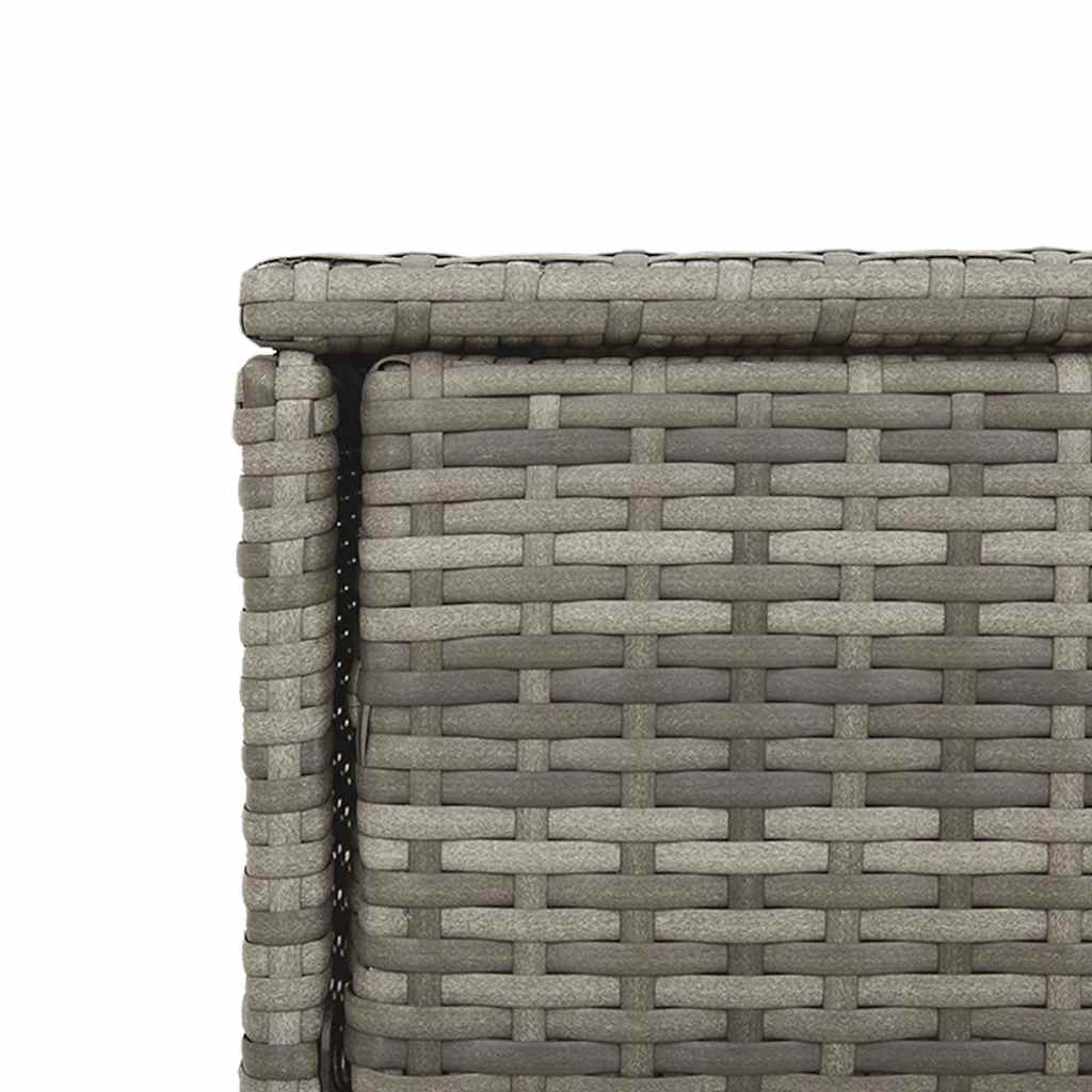 Garden Storage Cabinet Grey 55x55x111 cm Poly Rattan