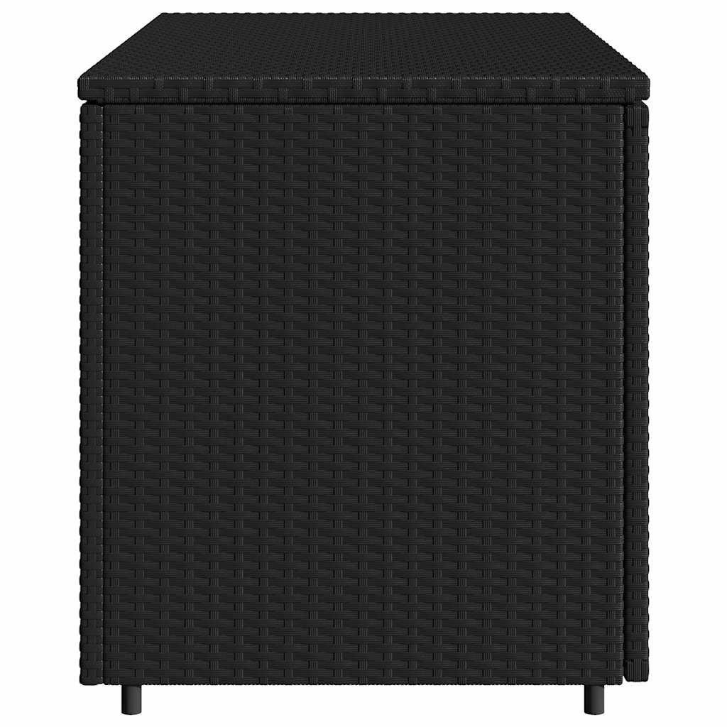 Garden Storage Cabinet Black 110x55x60.5 cm Poly Rattan