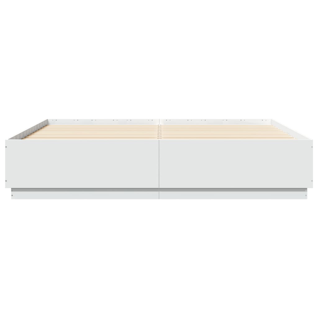 Bed Frame without Mattress White 180x200 cm Super King