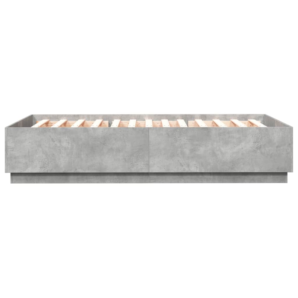 Bed Frame without Mattress Concrete Grey 160x200 cm