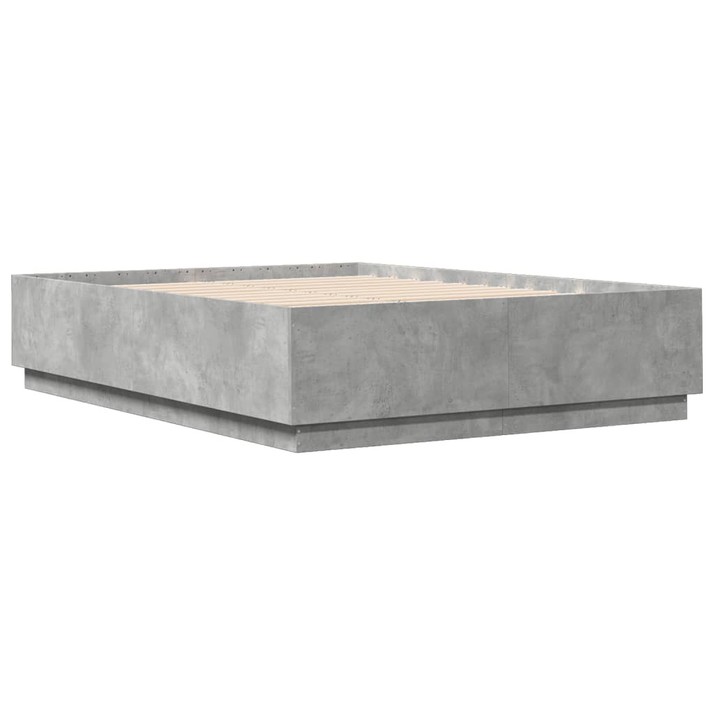 Bed Frame without Mattress Concrete Grey 120x200 cm