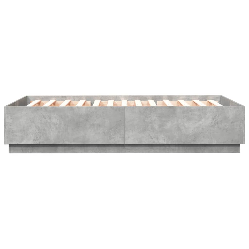 Bed Frame without Mattress Concrete Grey 120x200 cm