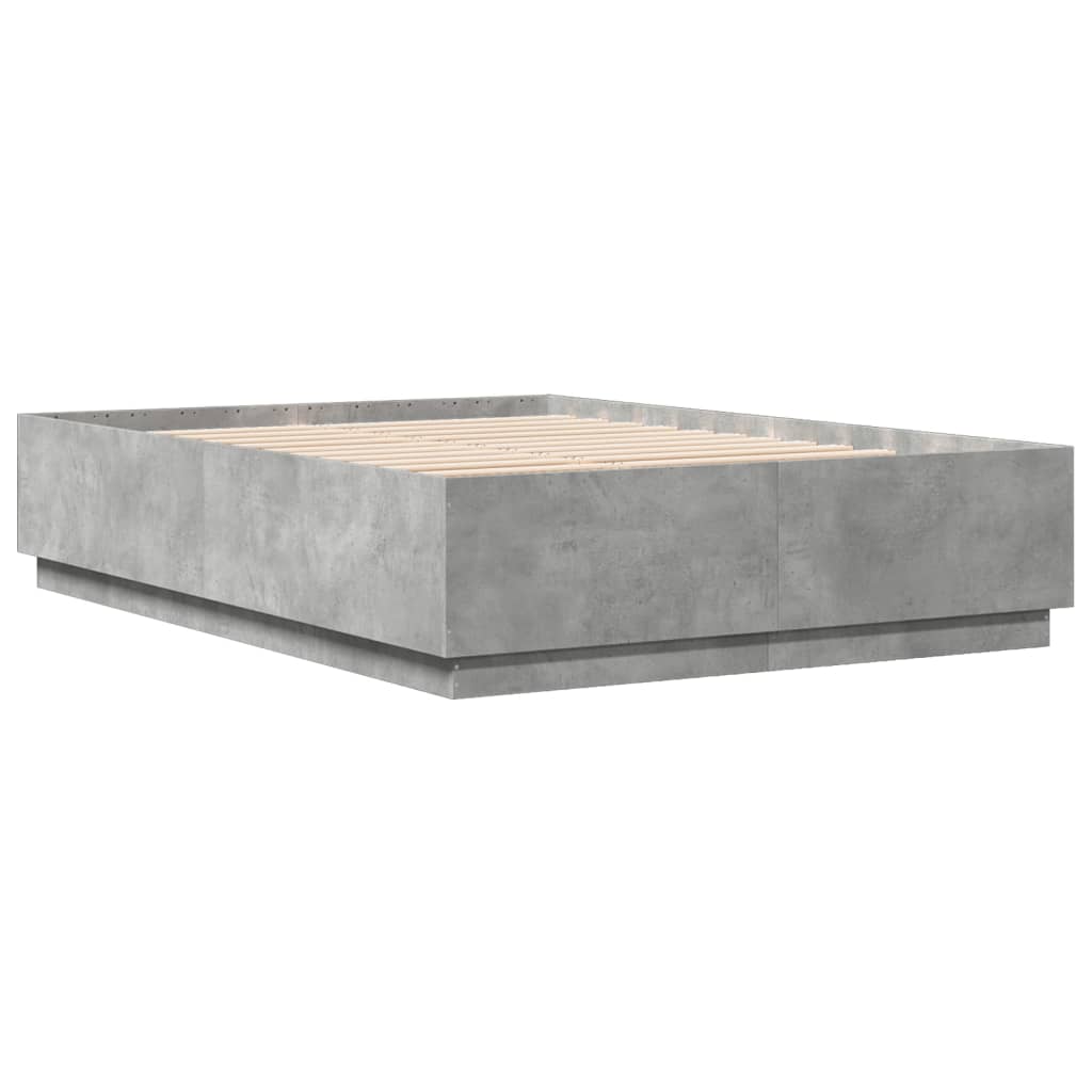 Bed Frame without Mattress Concrete Grey 120x200 cm