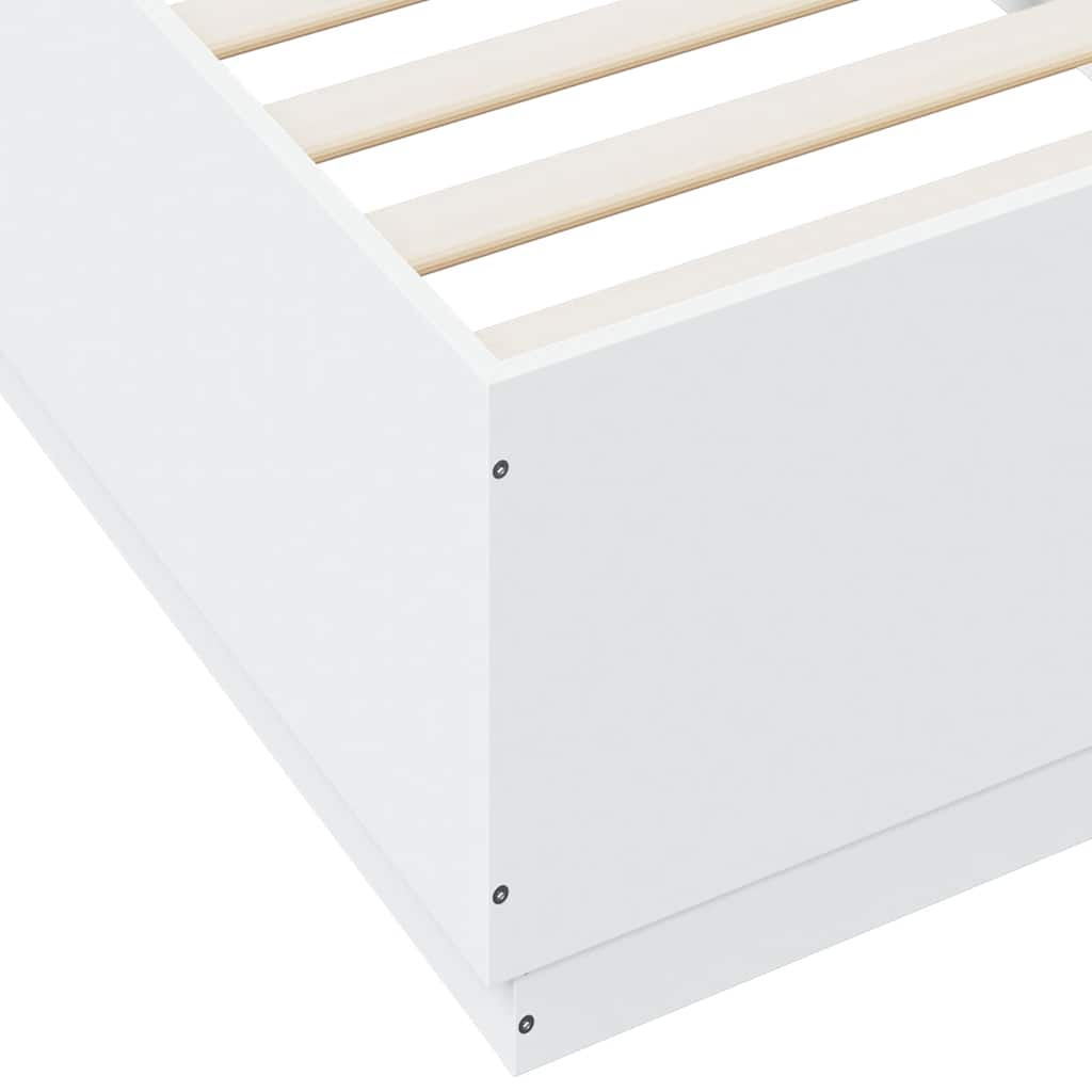 Bed Frame without Mattress White 100x200 cm