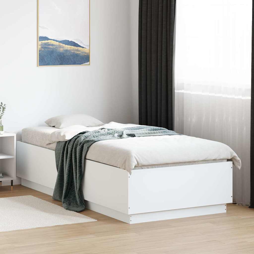 Bed Frame without Mattress White 100x200 cm