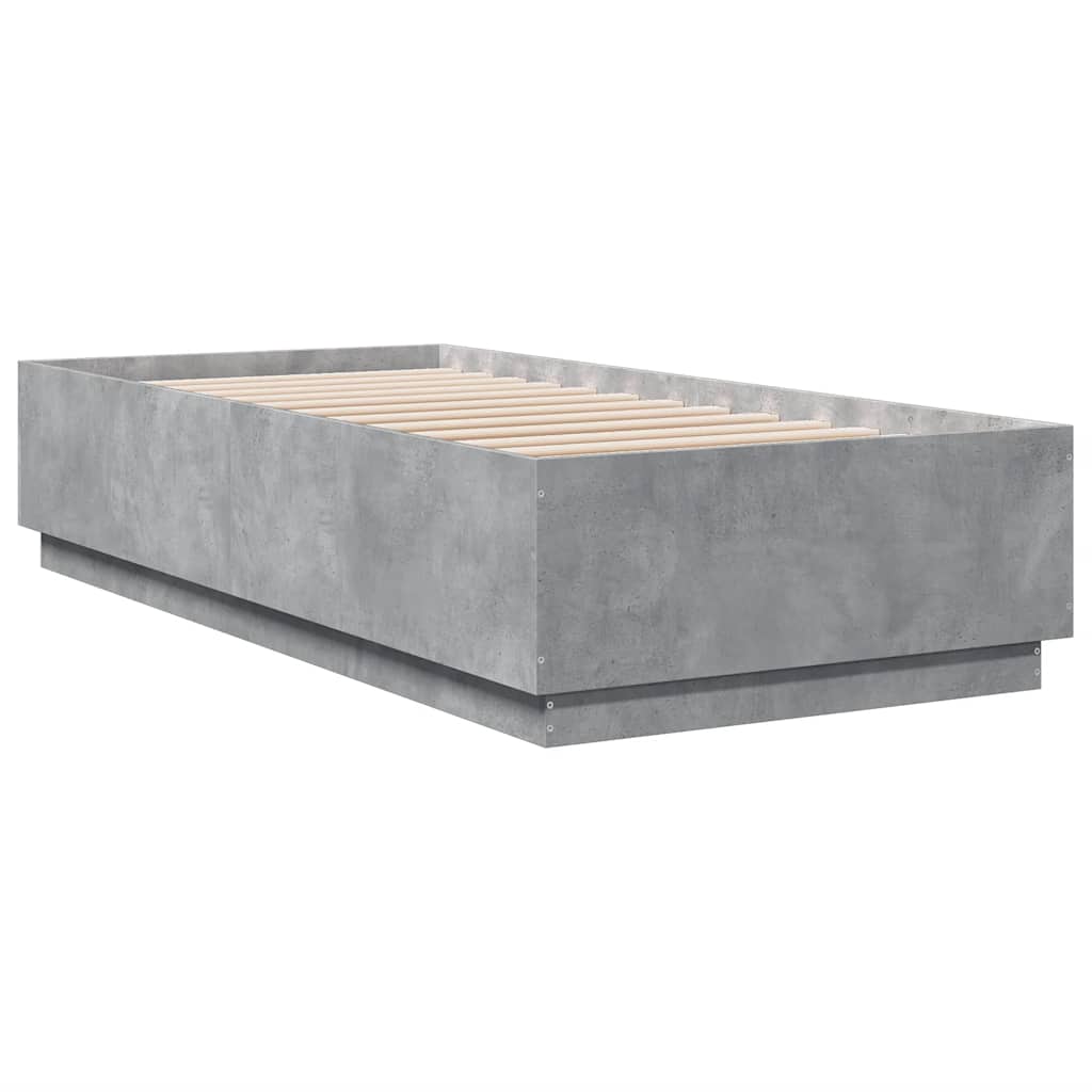 Bed Frame without Mattress Concrete Grey 100x200 cm