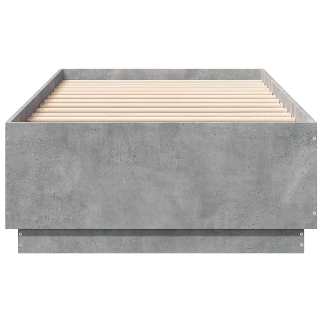 Bed Frame without Mattress Concrete Grey 100x200 cm