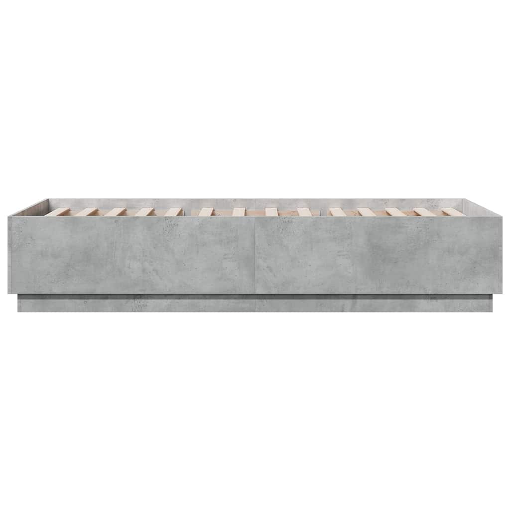 Bed Frame without Mattress Concrete Grey 100x200 cm
