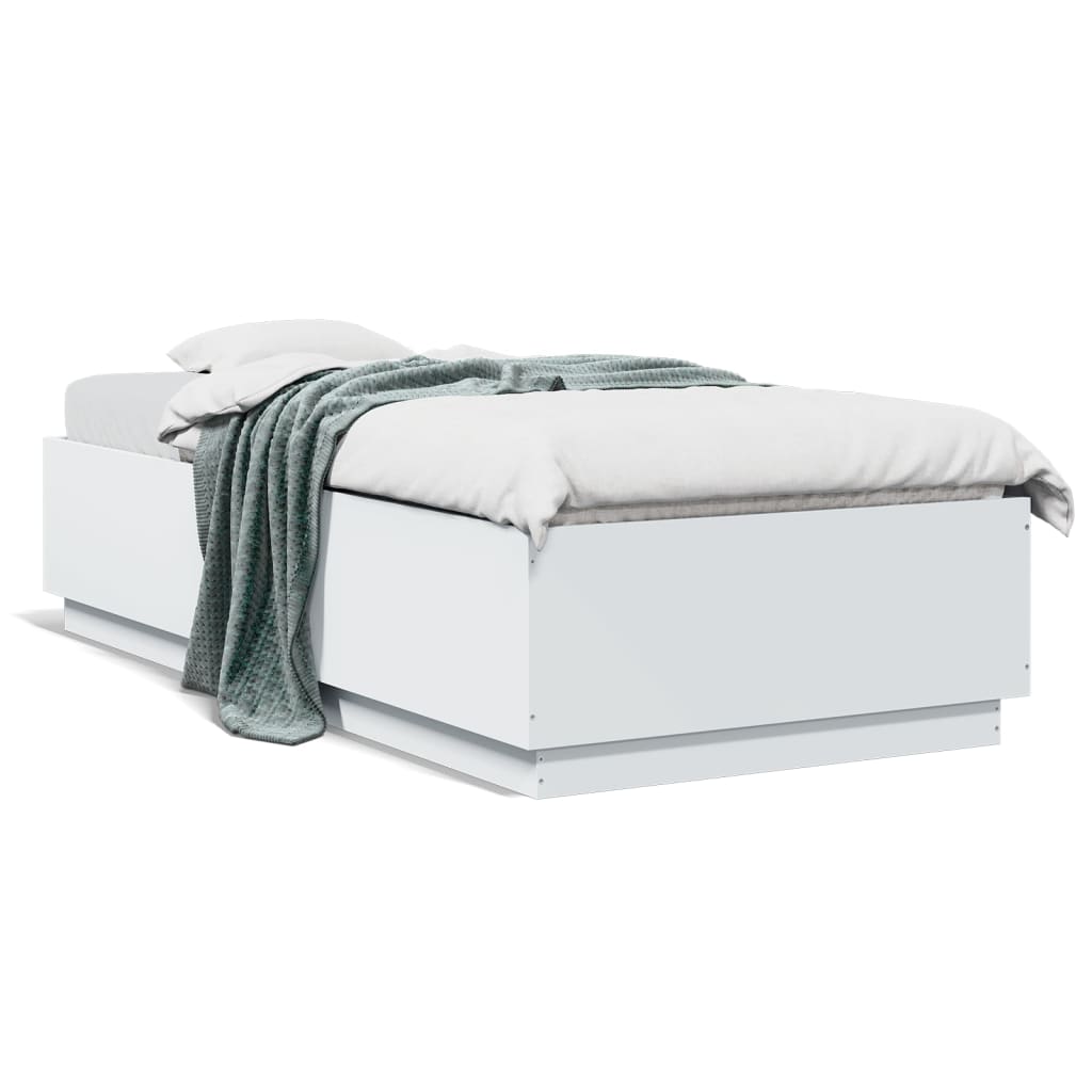 Bed Frame without Mattress White 90x200 cm