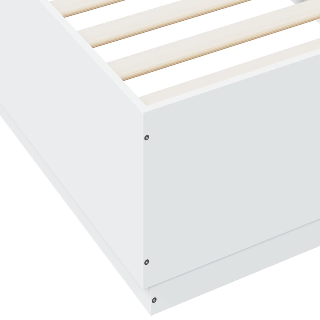Bed Frame without Mattress White 90x200 cm