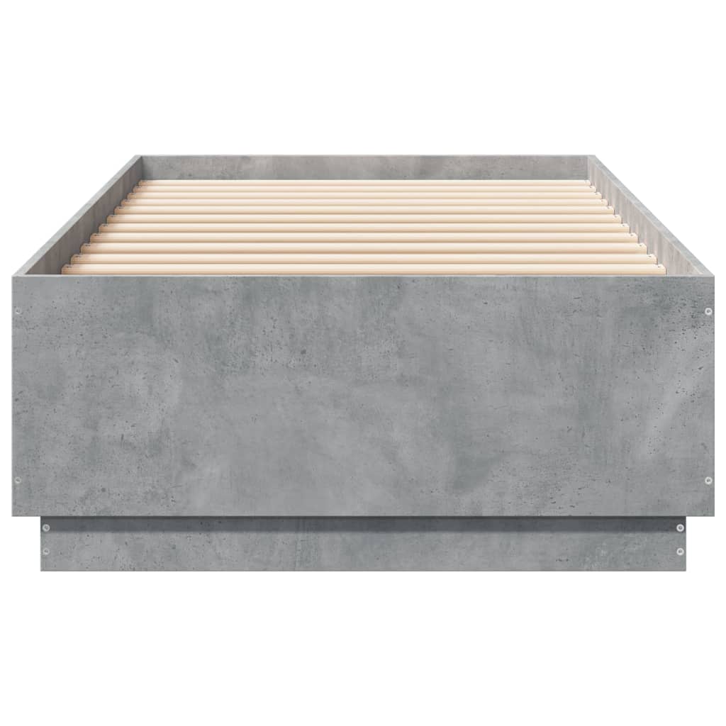Bed Frame without Mattress Concrete Grey 90x200 cm