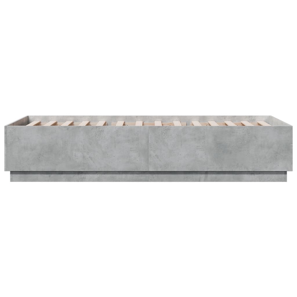 Bed Frame without Mattress Concrete Grey 90x200 cm
