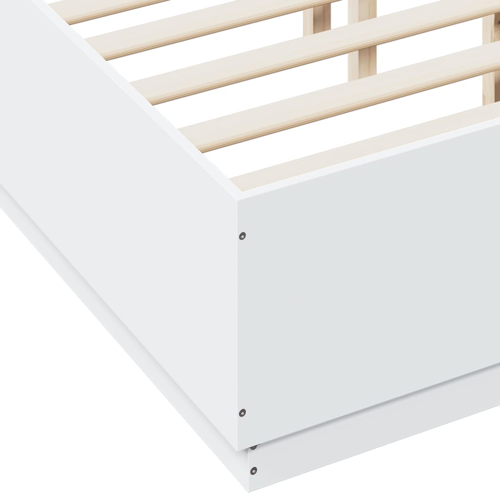 Bed Frame without Mattress White 135x190 cm Double