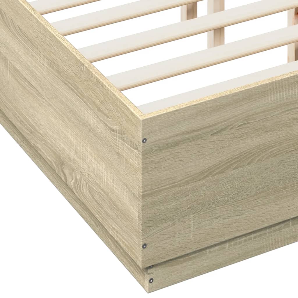 Bed Frame without Mattress Sonoma Oak 120x190 cm Small Double