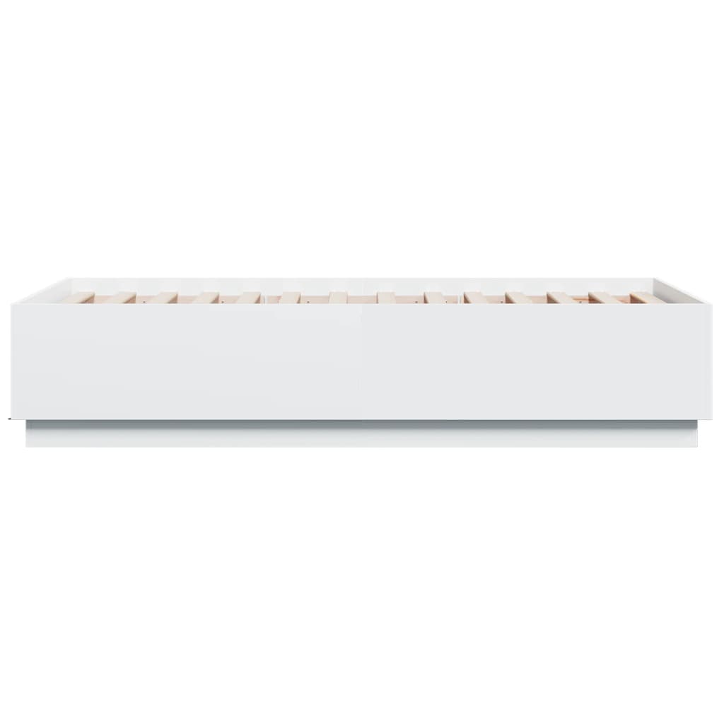 Bed Frame without Mattress White 90x190 cm Single