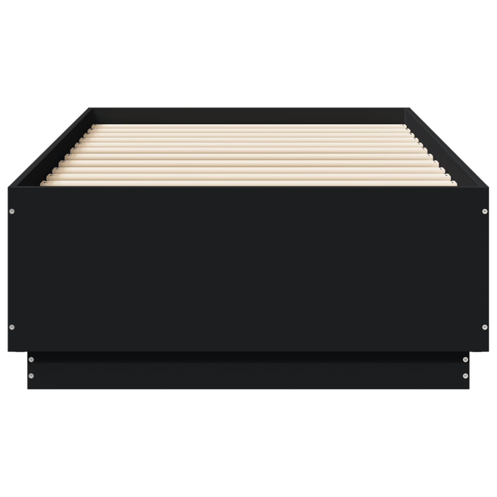 Bed Frame without Mattress Black 75x190 cm Small Single