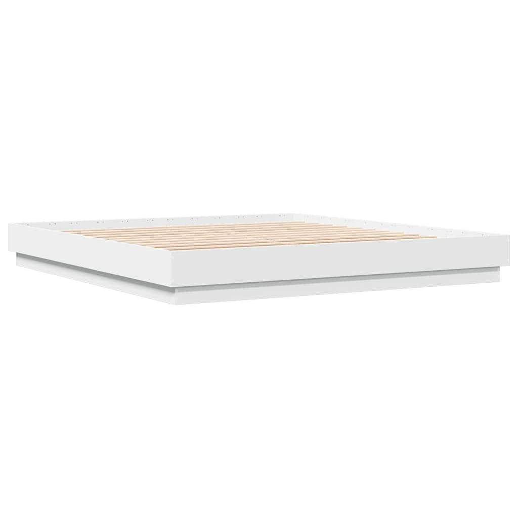 Bed Frame without Mattress White 200x200 cm