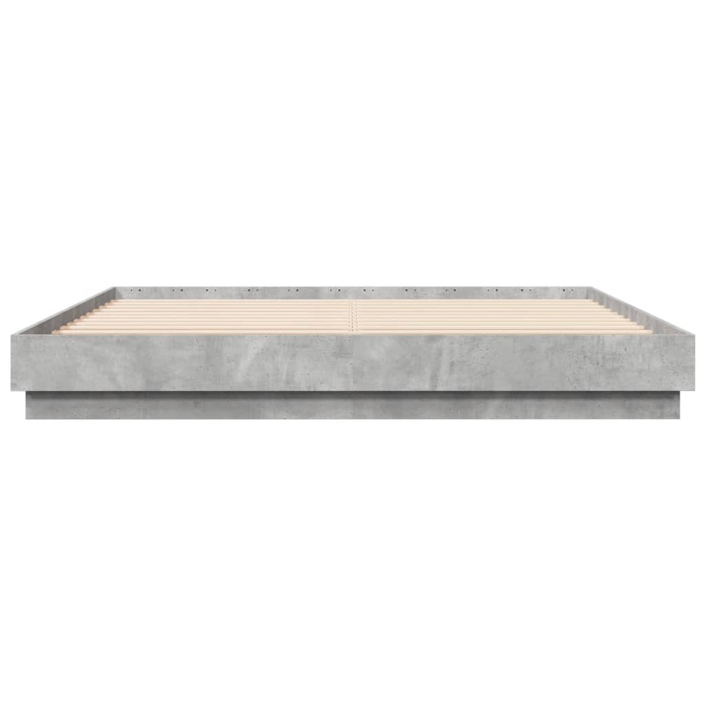 Bed Frame without Mattress Concrete Grey 200x200 cm