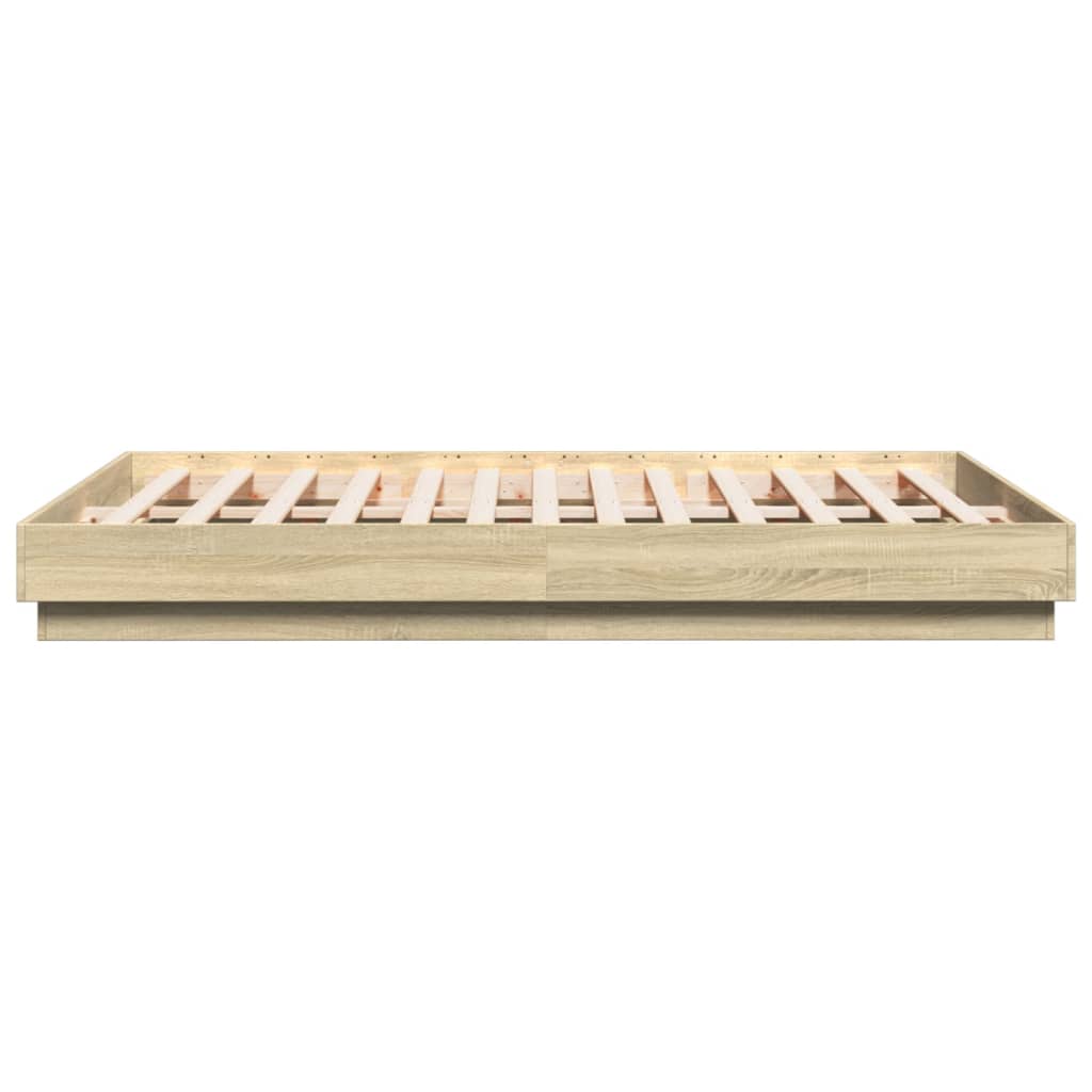 Bed Frame without Mattress Sonoma Oak 160x200 cm