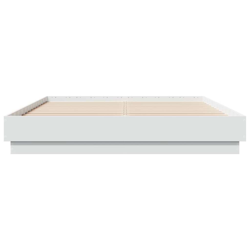 Bed Frame without Mattress White 150x200 cm King Size