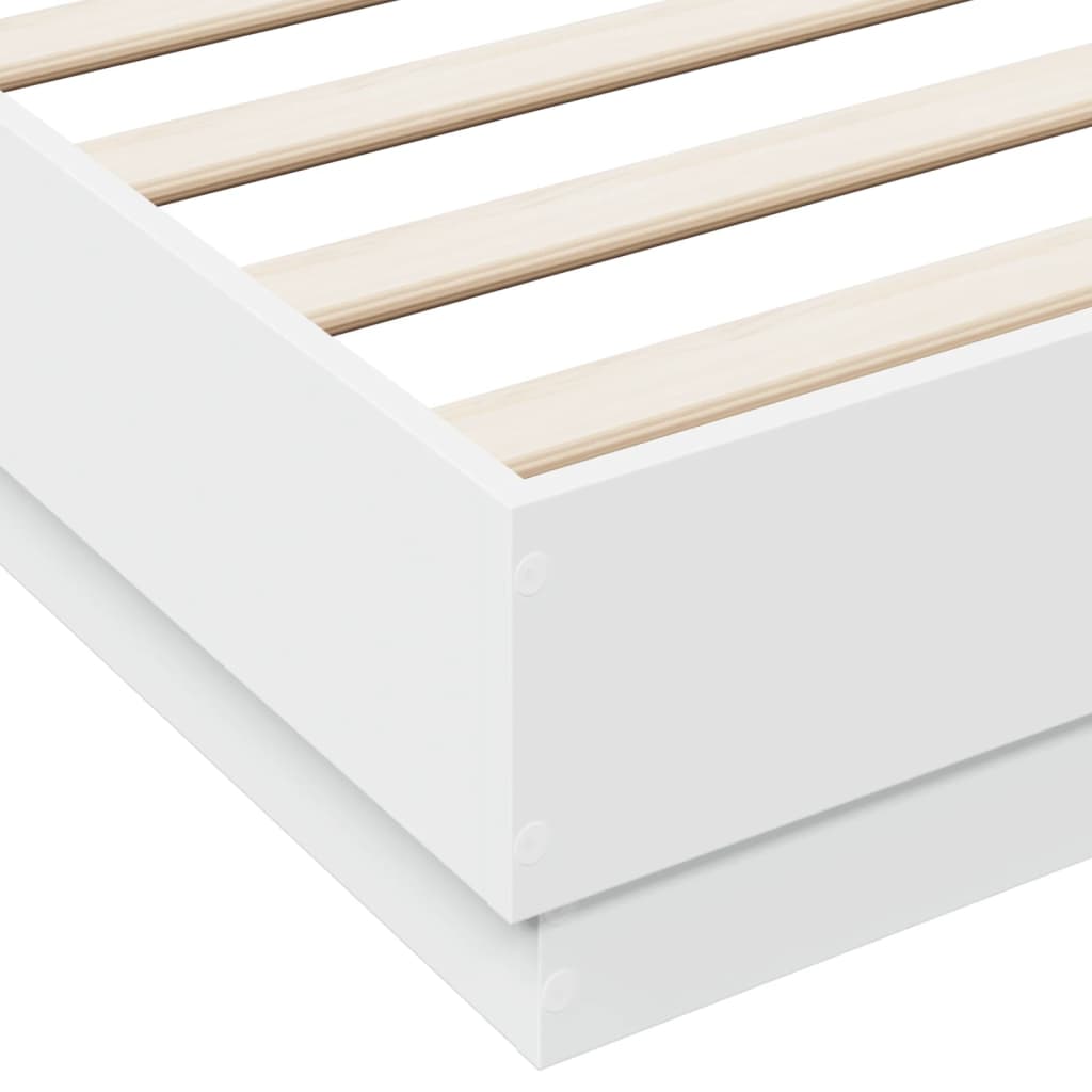 Bed Frame without Mattress White 140x200 cm