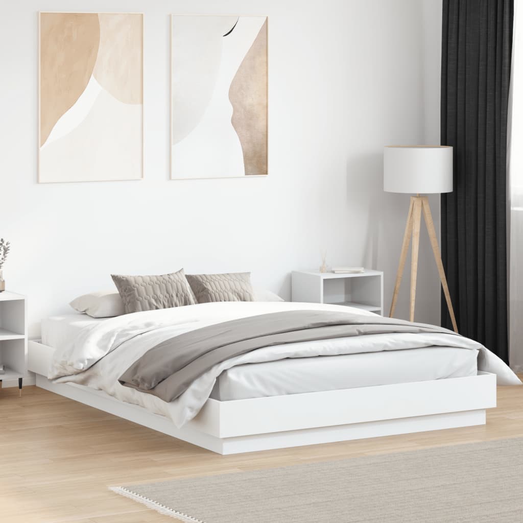 Bed Frame without Mattress White 120x200 cm