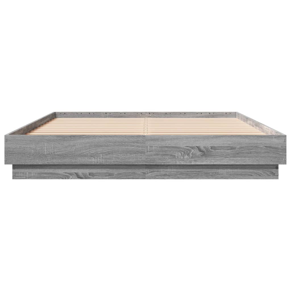 Bed Frame without Mattress Grey Sonoma 120x200 cm