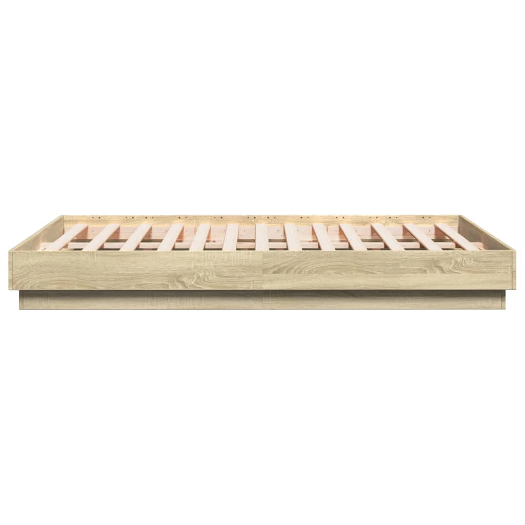 Bed Frame without Mattress Sonoma Oak 135x190 cm Double
