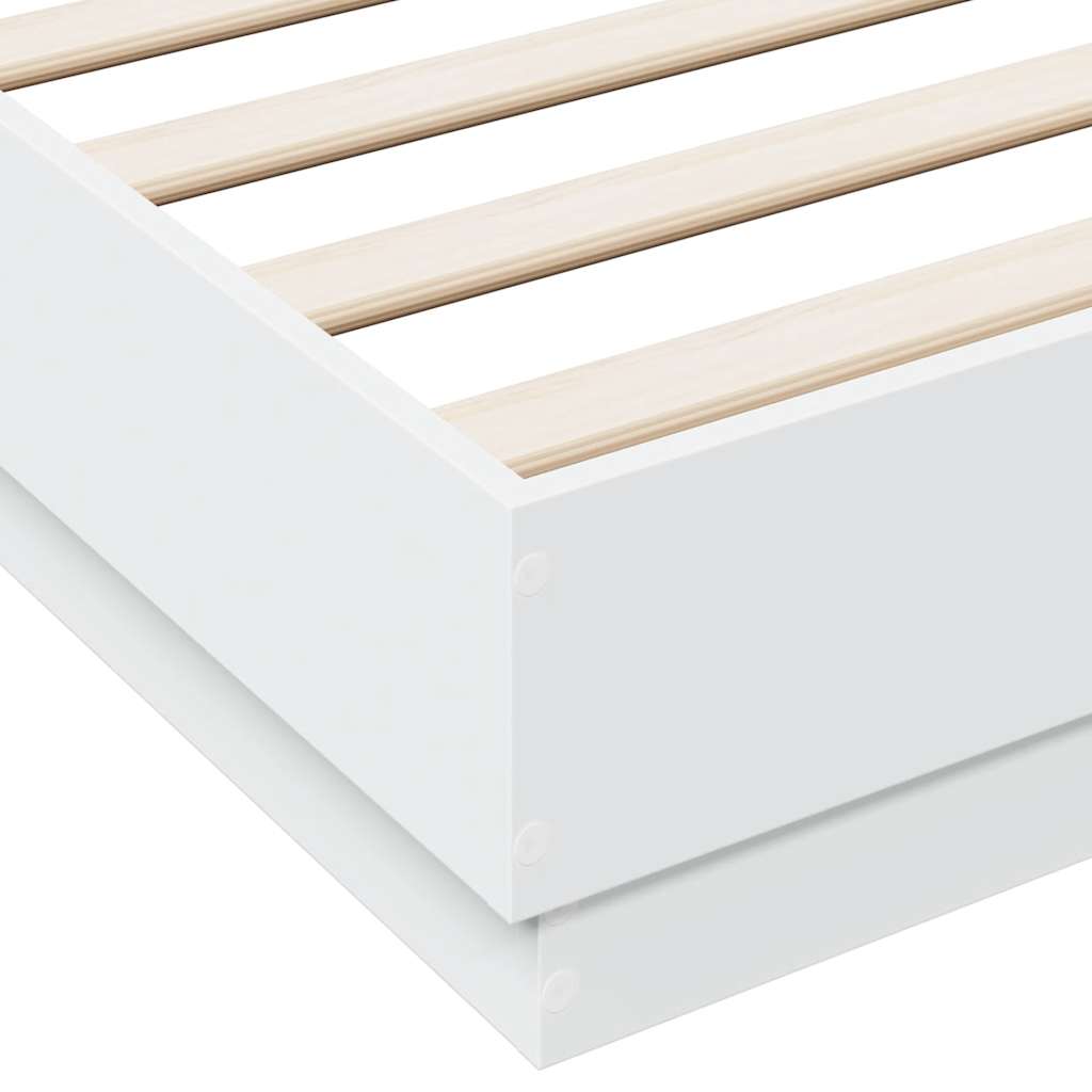 Bed Frame without Mattress White 120x190 cm Small Double