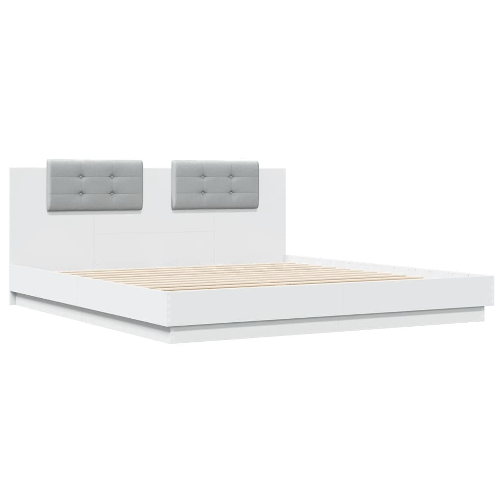 Bed Frame without Mattress White 200x200cm