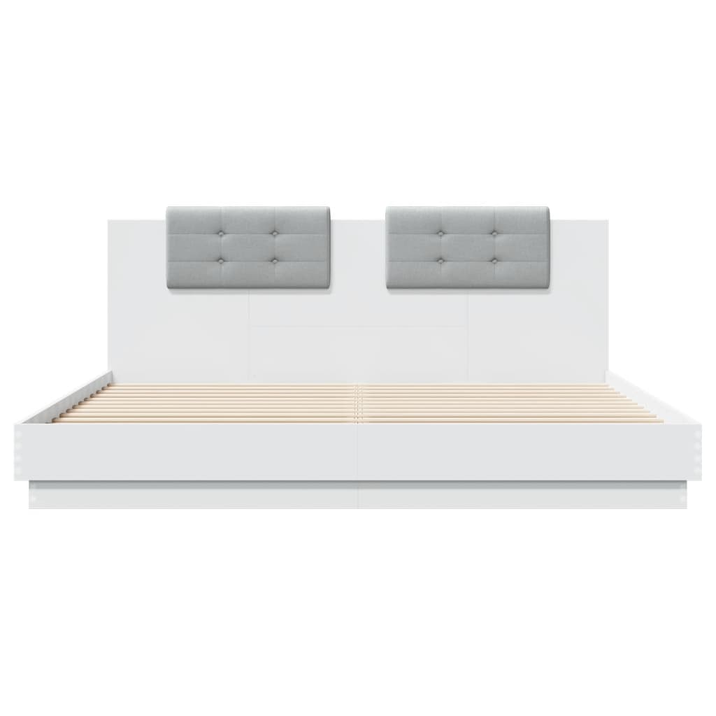 Bed Frame without Mattress White 200x200cm