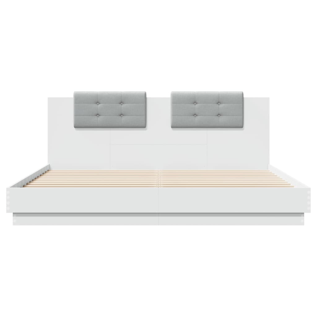 Bed Frame without Mattress White 160x200 cm