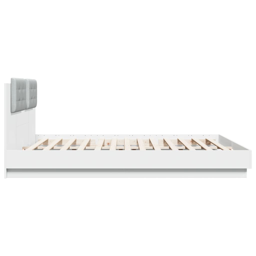Bed Frame without Mattress White 160x200 cm