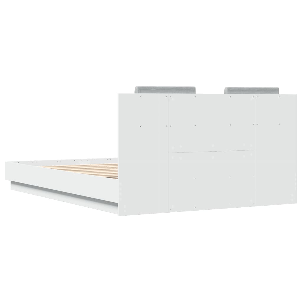 Bed Frame without Mattress White 120x200 cm