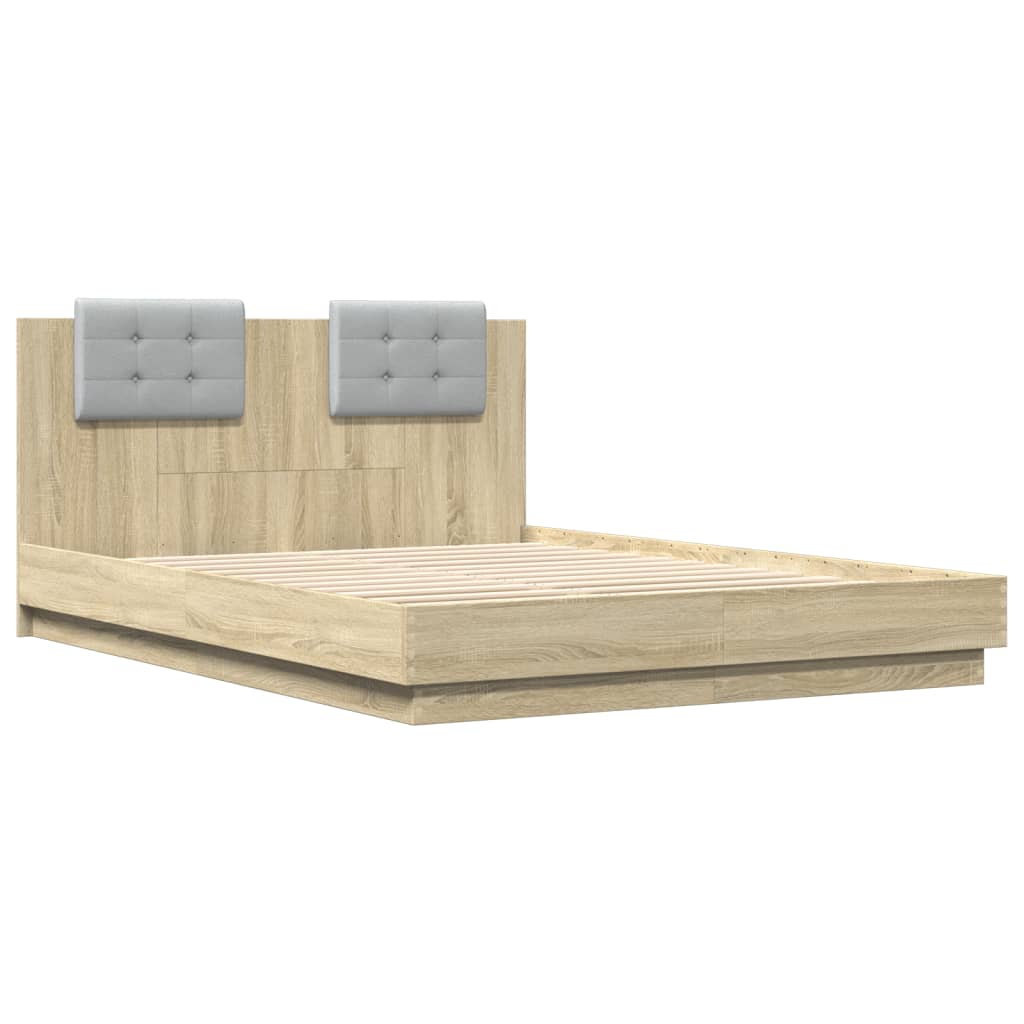 Bed Frame without Mattress Sonoma Oak 120x200 cm