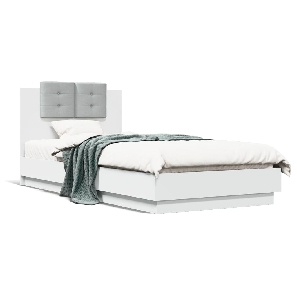 Bed Frame without Mattress White 100x200 cm
