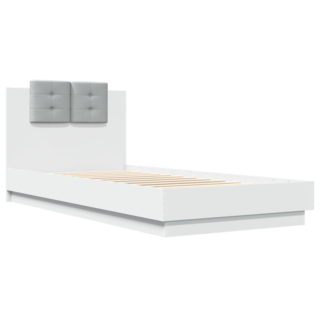 Bed Frame without Mattress White 100x200 cm
