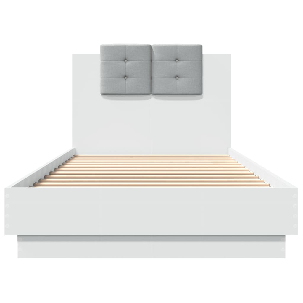 Bed Frame without Mattress White 100x200 cm