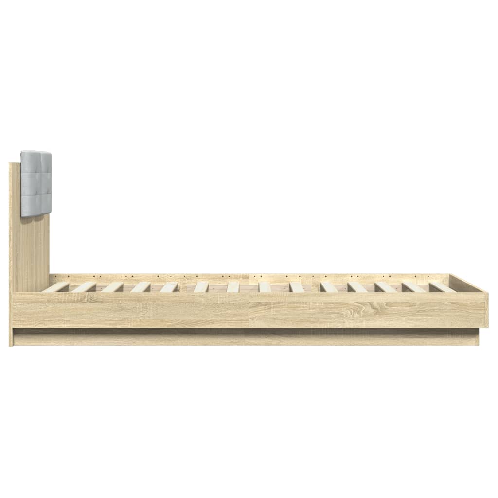 Bed Frame without Mattress Sonoma Oak 100x200 cm