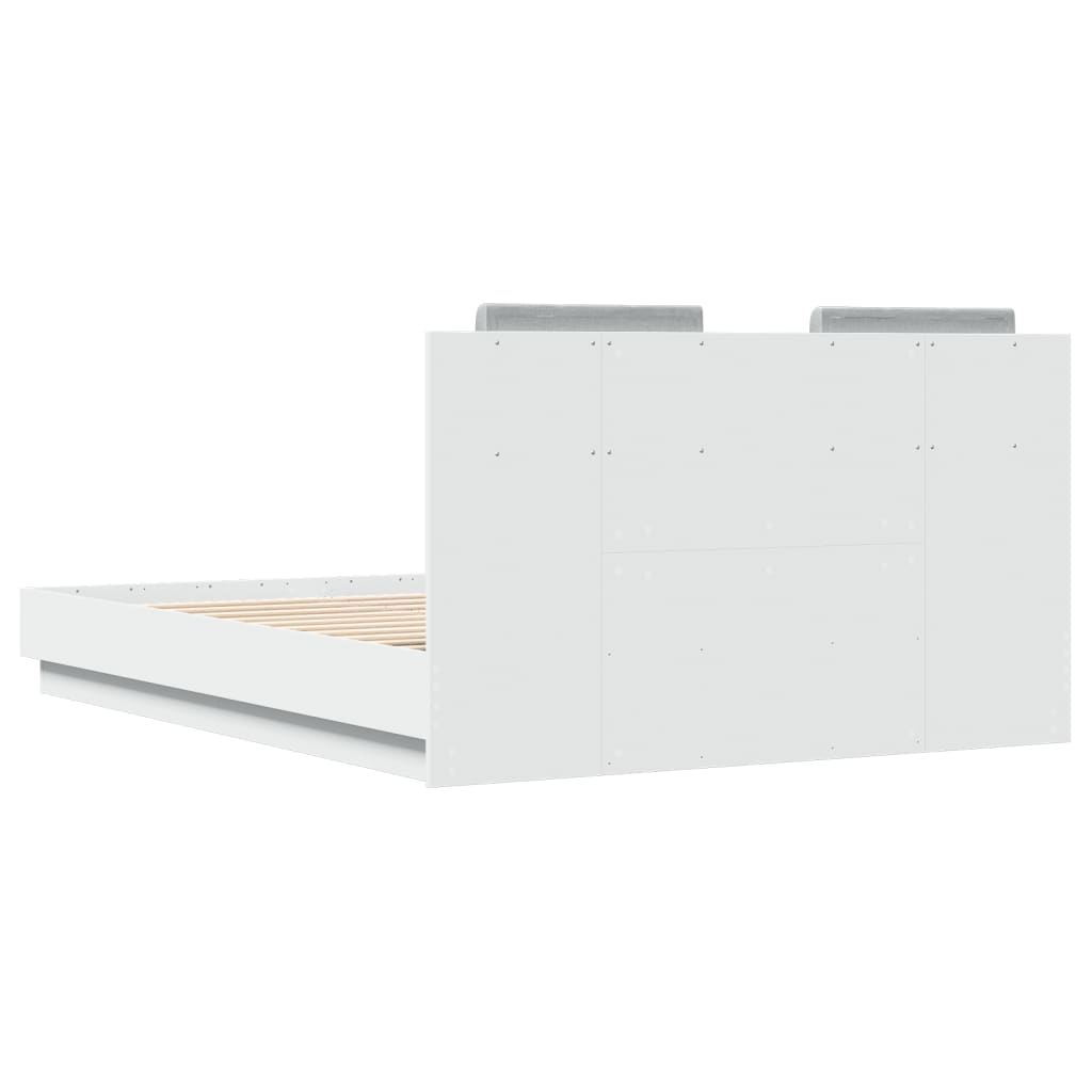 Bed Frame without Mattress White 135x190 cm Double
