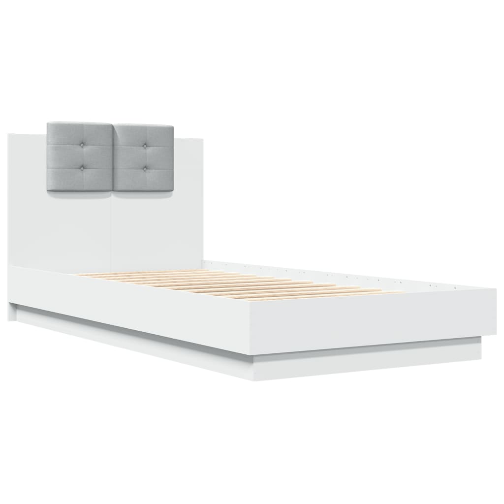Bed Frame without Mattress White 90x190 cm Single
