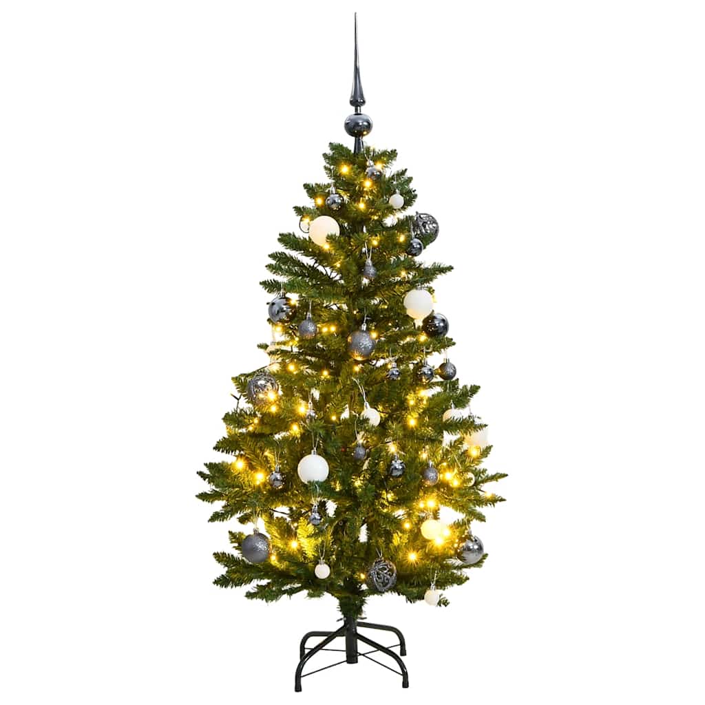 Artificial Hinged Christmas Tree 150 LEDs & Ball Set 120 cm