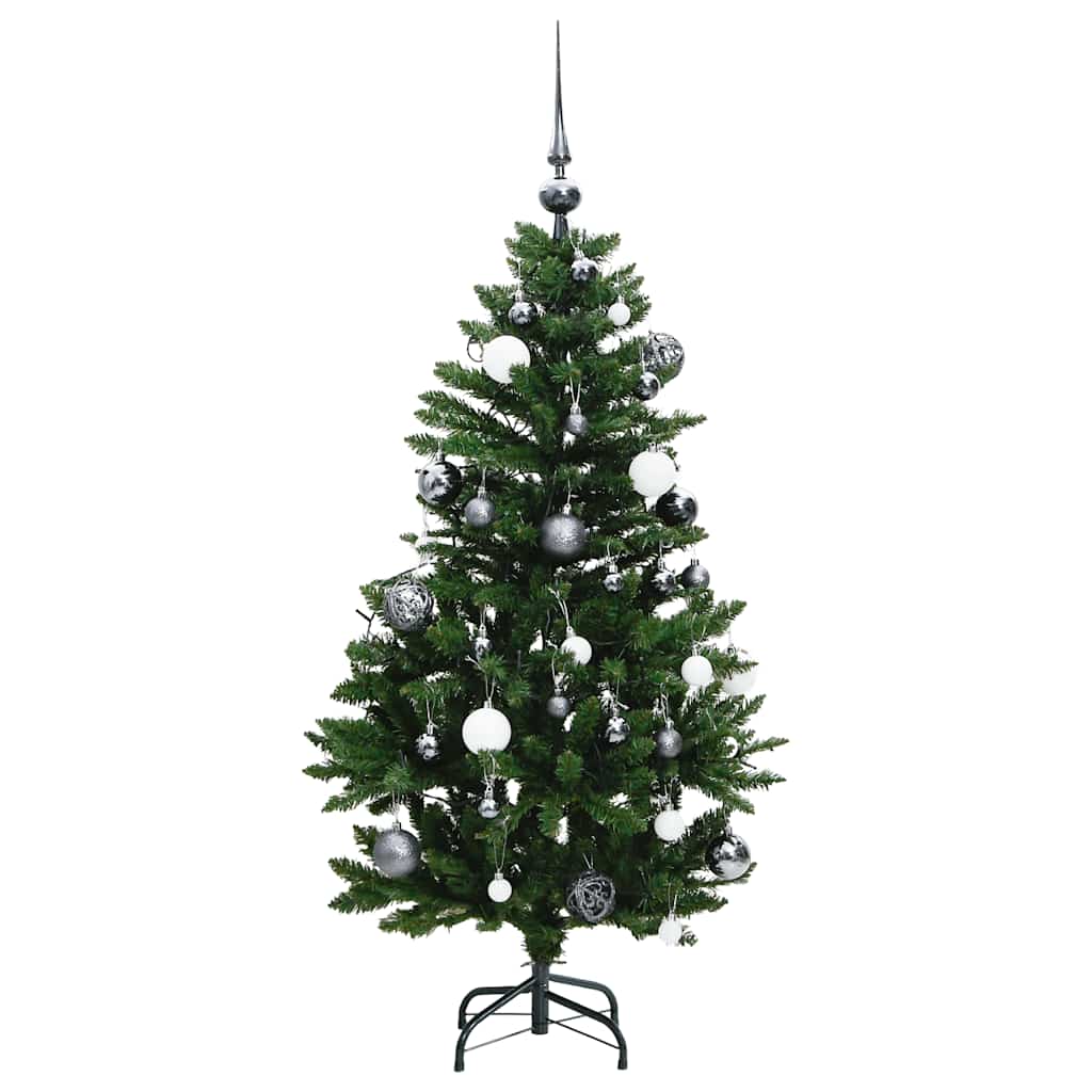 Artificial Hinged Christmas Tree 150 LEDs & Ball Set 120 cm