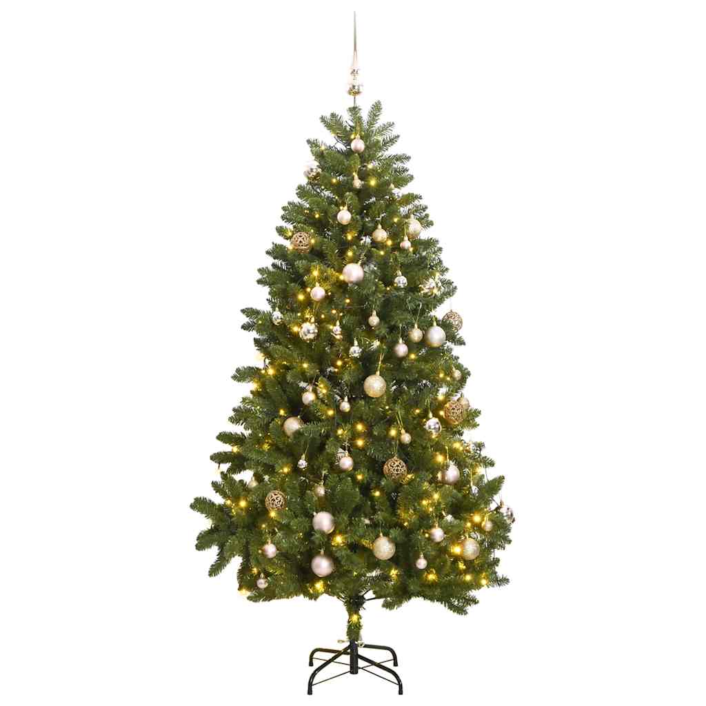 Artificial Hinged Christmas Tree 300 LEDs & Ball Set 300 cm