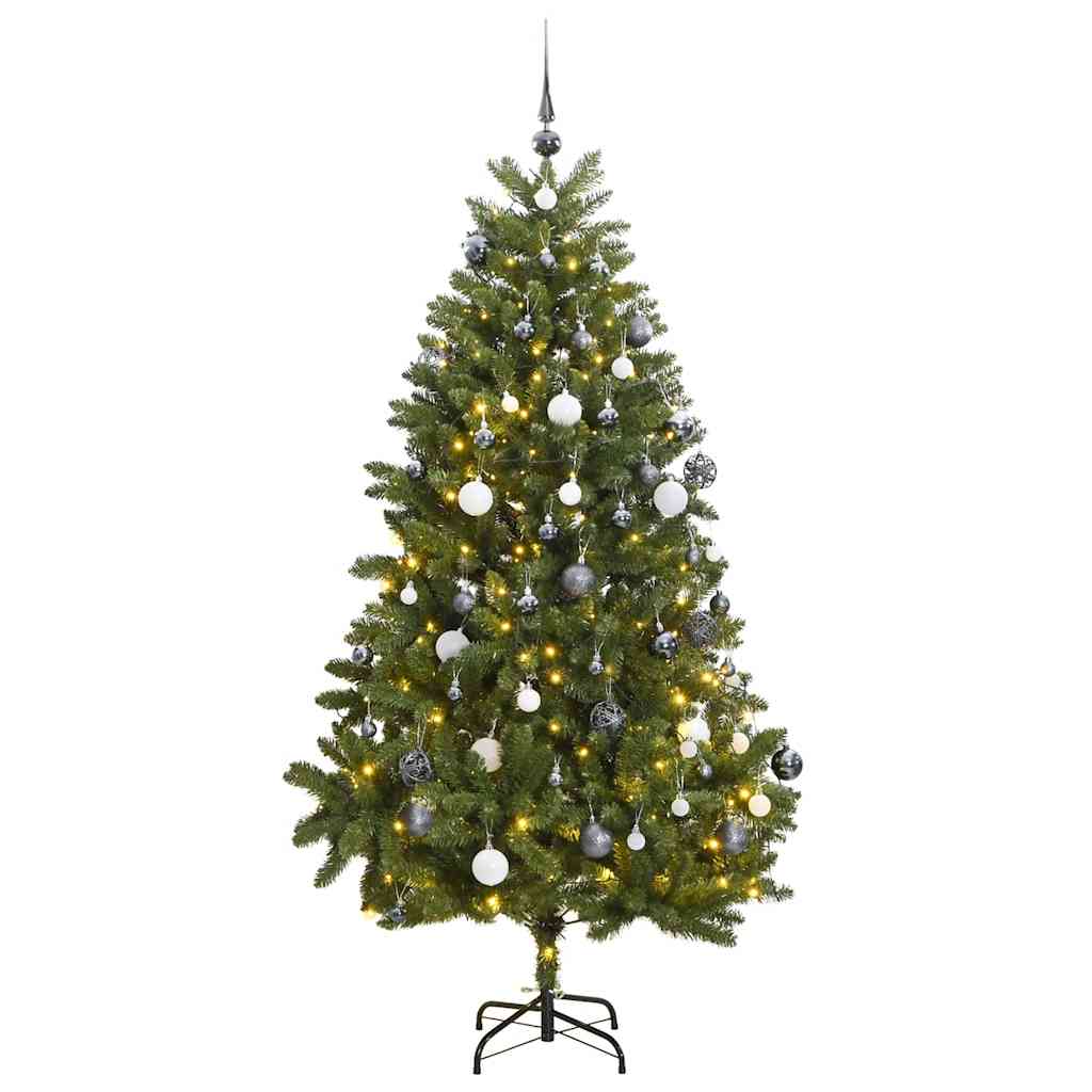 Artificial Hinged Christmas Tree 300 LEDs & Ball Set 270 cm