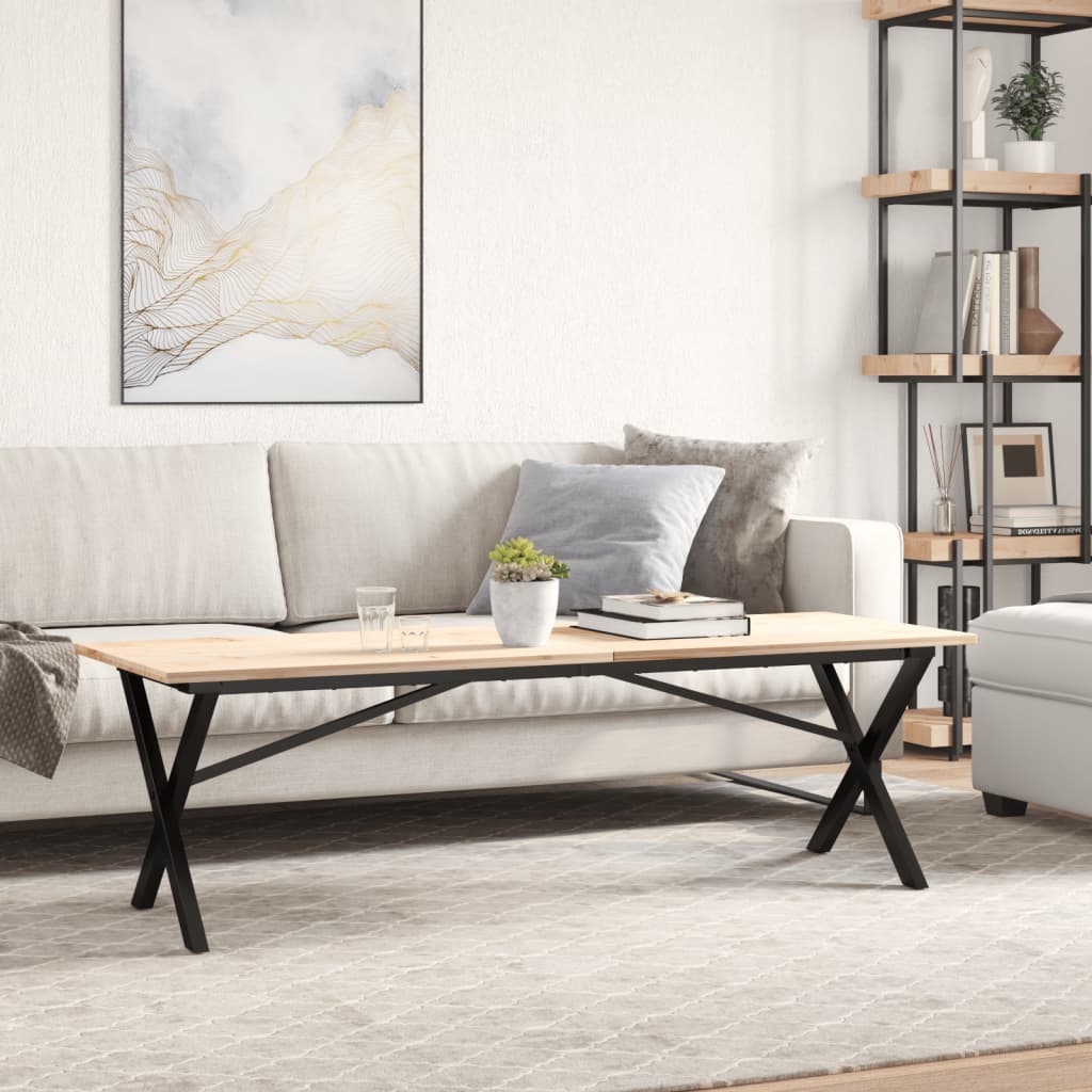 Coffee Table Legs X-Frame 140X30X43 Cm Steel