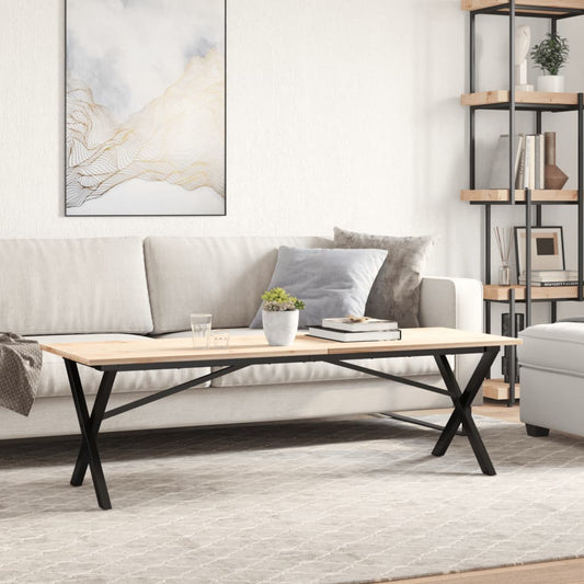 Coffee Table Legs X-Frame 140X30X43 Cm Steel