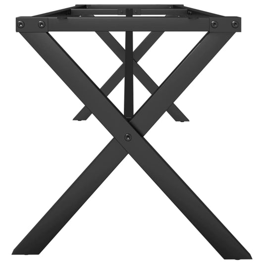 Coffee Table Legs X-Frame 140X30X43 Cm Steel